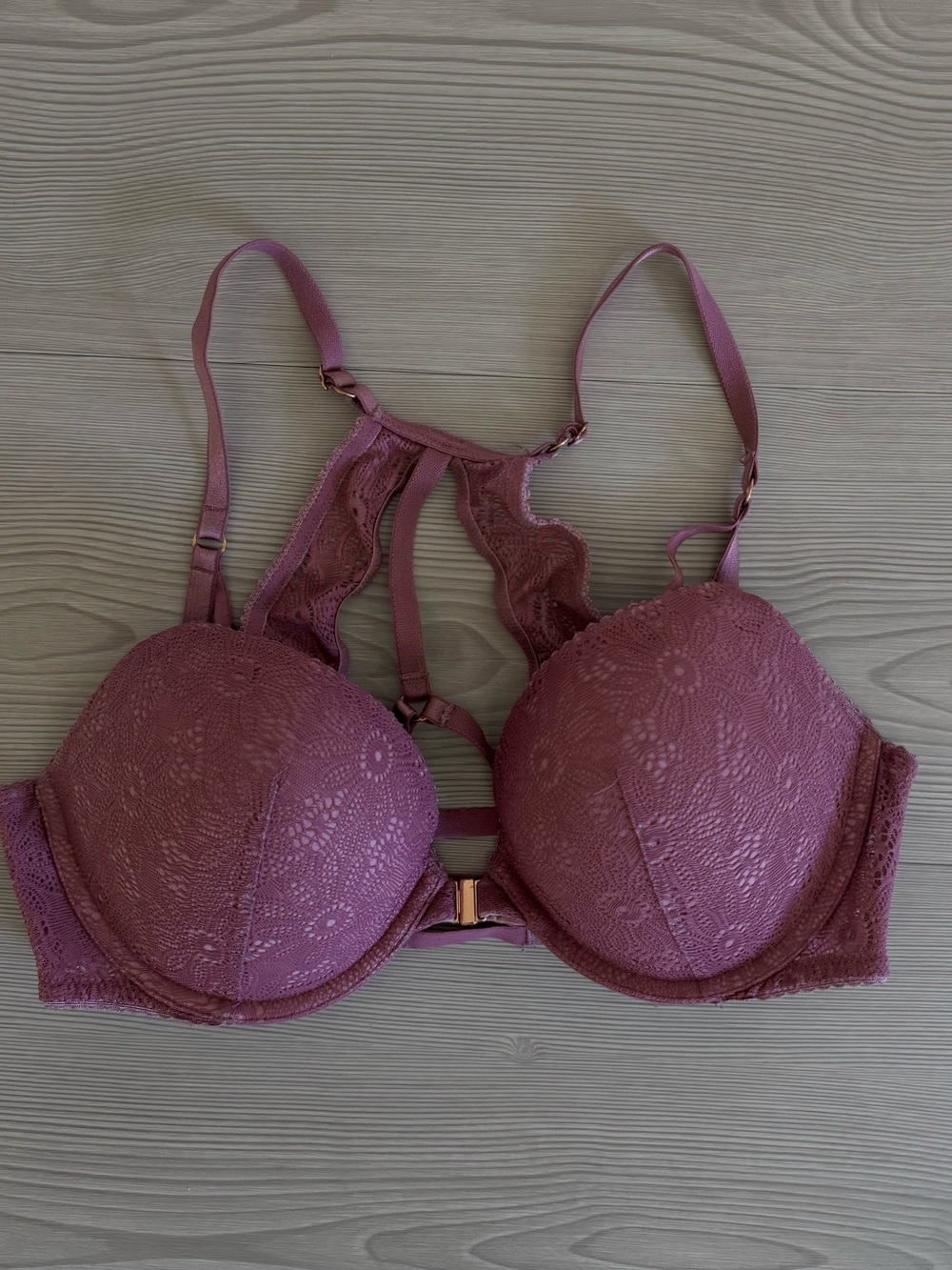 Victoria's Secret Mauve Lace Sexy Push-Up Bra